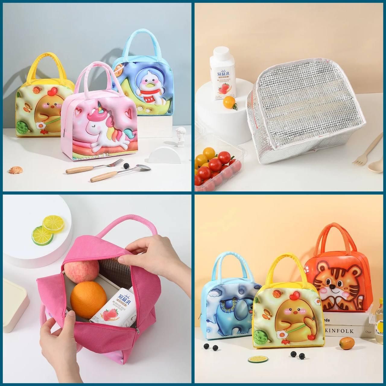 3D Cartoon Lunch Bag