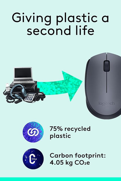 Logitech M170 Wireless Mouse, 2.4 GHz